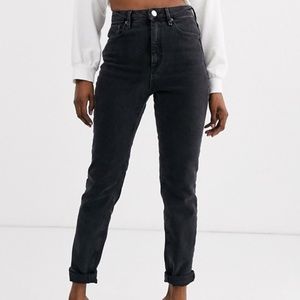 ASOS high waisted black jeans
